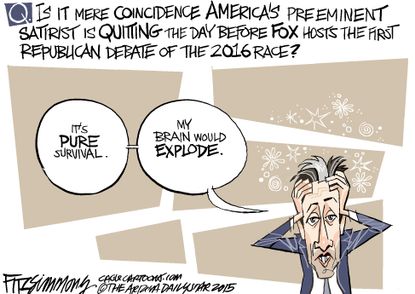 Editorial cartoon Entertainment Jon Stewart GOP Debate