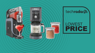 Ninja Slushi and Ninja Creami Deluxe appliances with a TechRadar Price cut logo for Amazon Prime Day Australia 2026