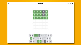 Wordle 590 on a yellow background