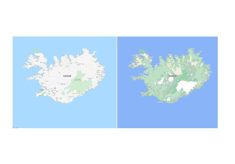 Google Maps Detailed Natural Features