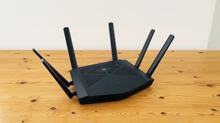 Acer Predator Connect W6x on a wooden table