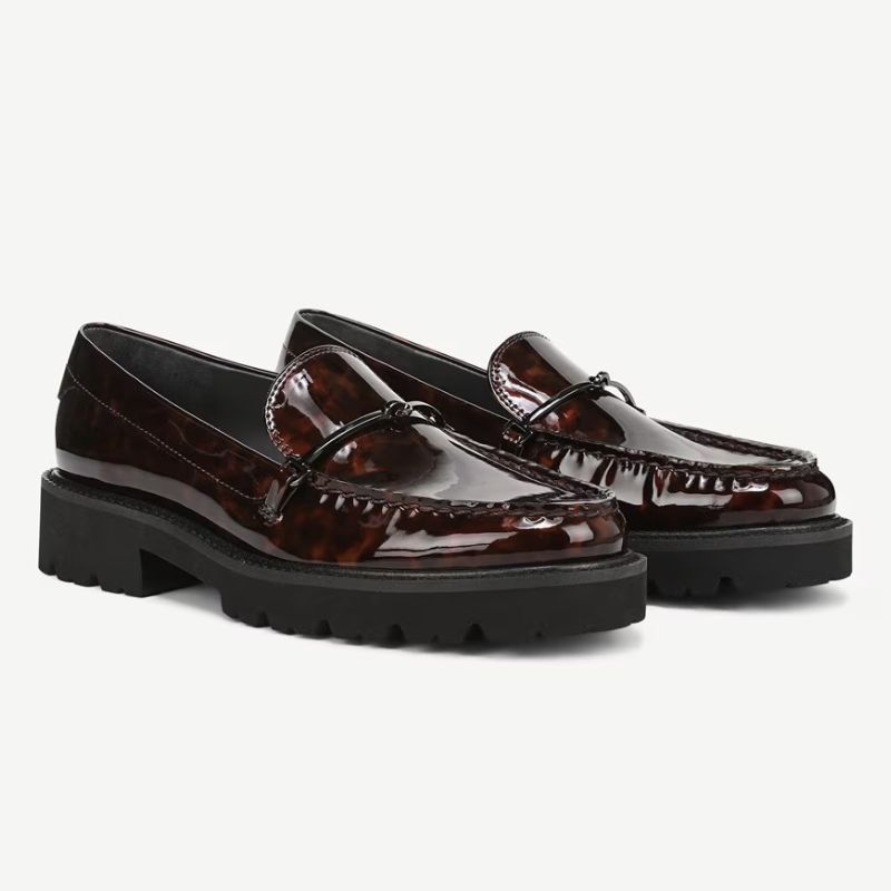 Katie Holmes&#039; tortoise print loafers by Franco Satro