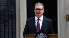 Starmer looking emotional as he announces his resignation
