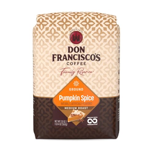Don Francisco's Pumpkin Spice Flavored Ground Coffee, Medium Roast, 20 Oz