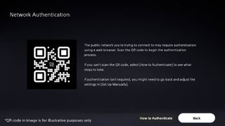 An image displaying a network authentication screen on a mobile display linked to PlayStation Portal