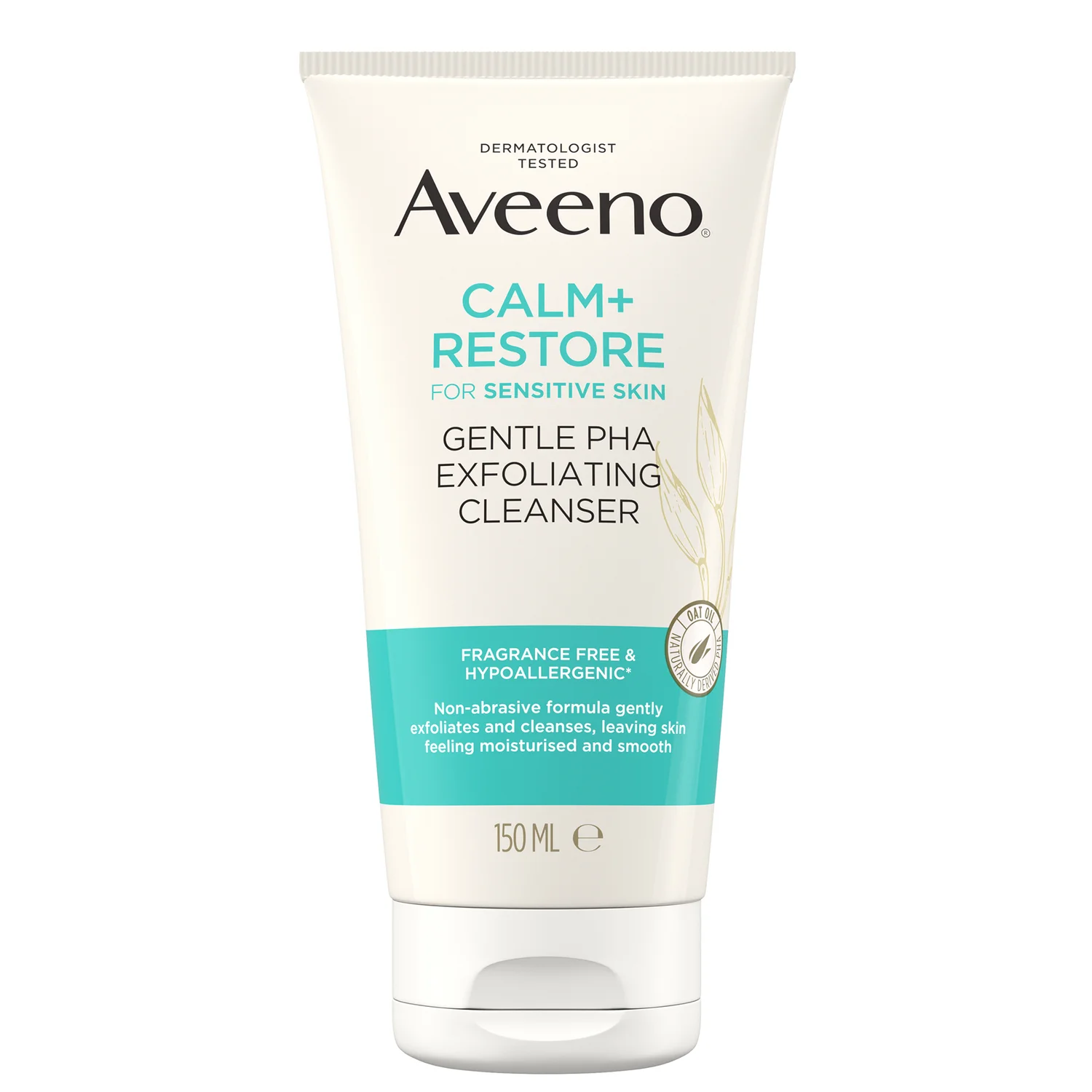 Aveeno Face Calm+restore gentle Pha Exfoliating Cleanser 150ml