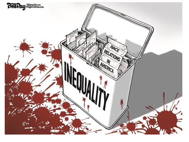 Editorial cartoon U.S. Ferguson race