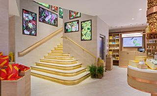 The widened stairs at L'Occitane London