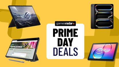 Four images of four tablets on Amazon's store front