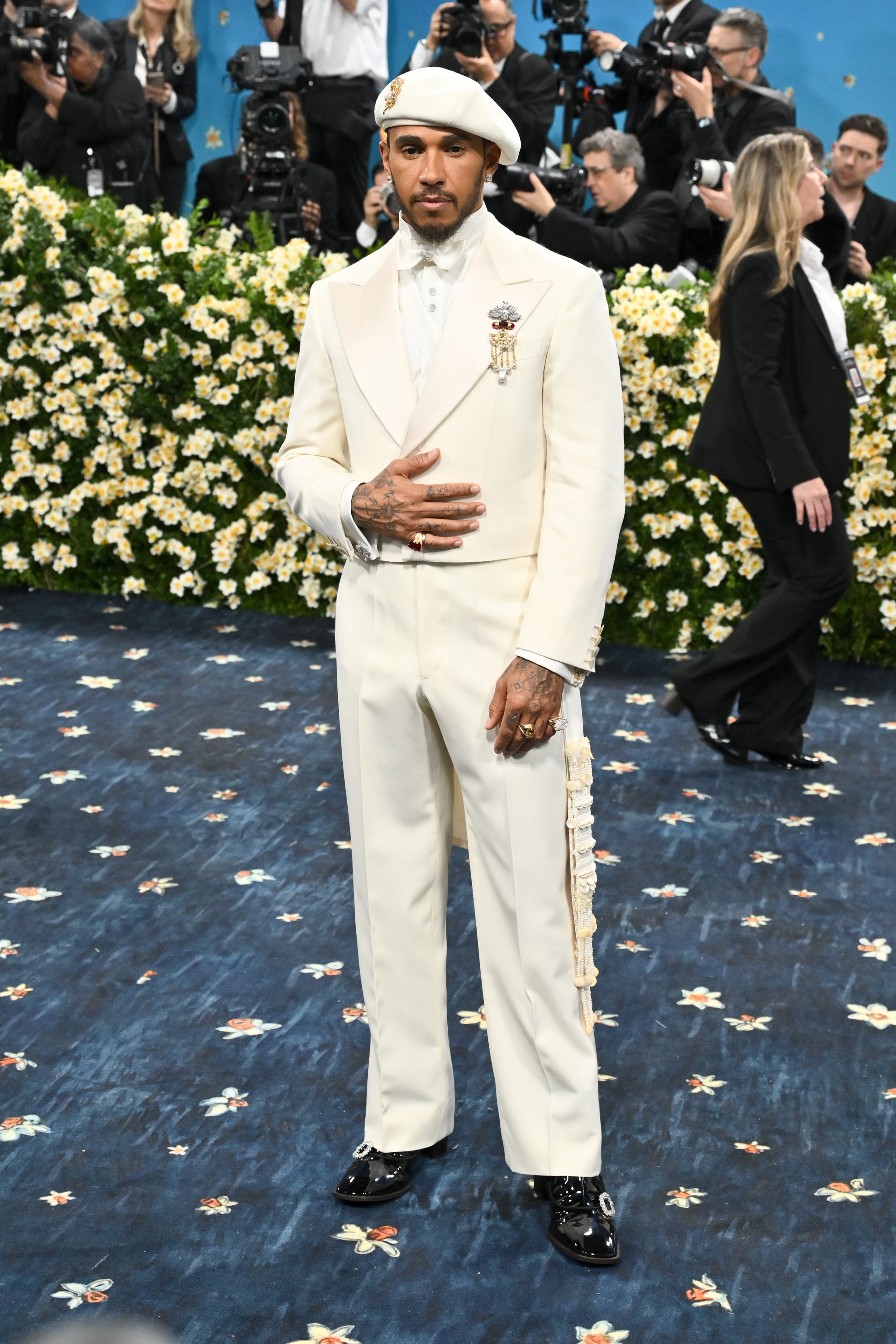 Lewis Hamilton at the 2025 Met Gala.