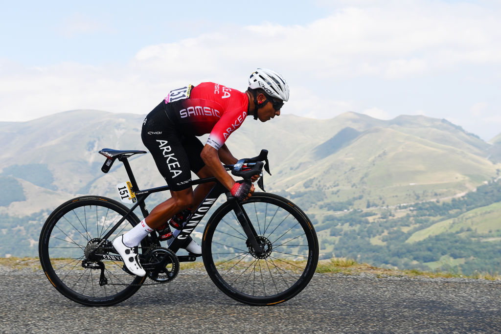 PEYRAGUDES FRANCE JULY 20 Nairo Alexander Quintana Rojas of Colombia and Team Arka Samsic competes during the 109th Tour de France 2022 Stage 17 a 1297km stage from SaintGaudens to Peyragudes 1580m TDF2022 WorldTour on July 20 2022 in Peyragudes France Photo by Tim de WaeleGetty Images