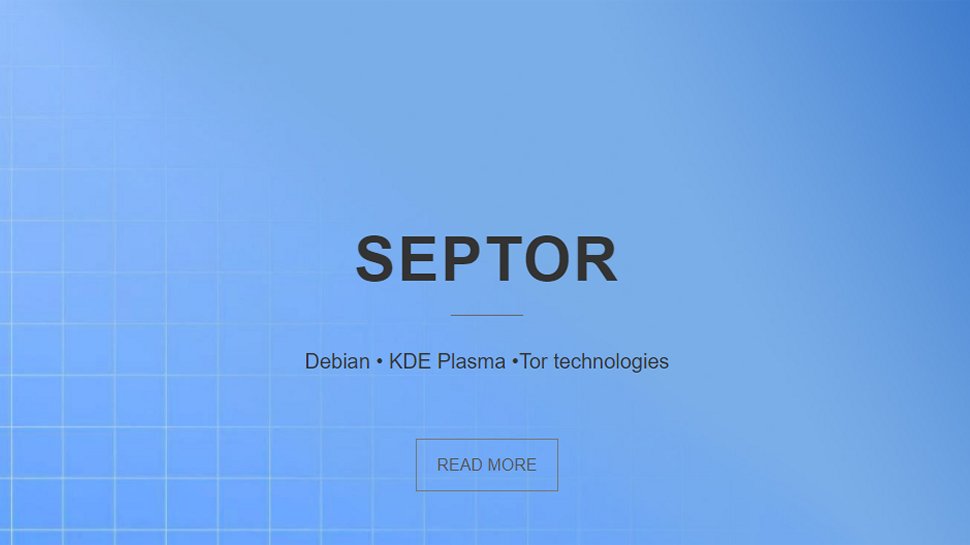 Capture d'écran du site Web de Septor