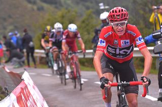 Chris Froome ascends the Angliru