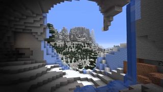 Minecraft Caves and Cliffs part 2 update ice mountain and cave