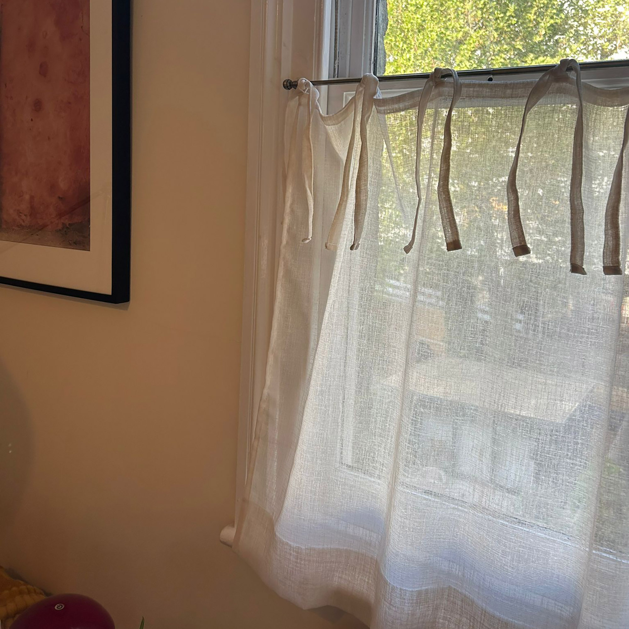 Cafe curtain in living room