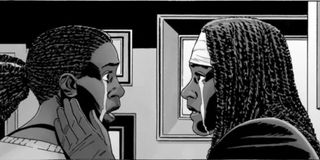 michonne and elodie reuniting in the walking dead comic