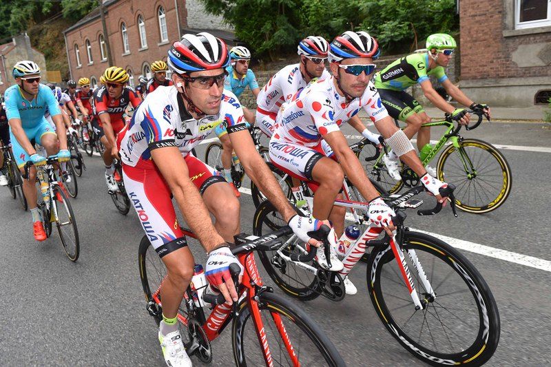 Alberto Losada and teammate Joaquim Rodriguez (Katusha)