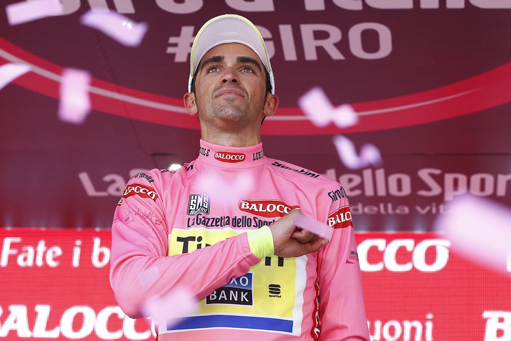 Another podium in pink for Alberto Contador.