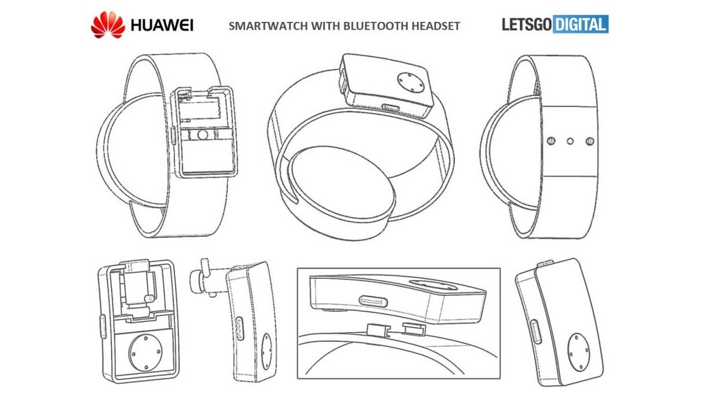 Here the earphones are stored on the underside of the band. Credit: LetsGoDigital/WIPO
