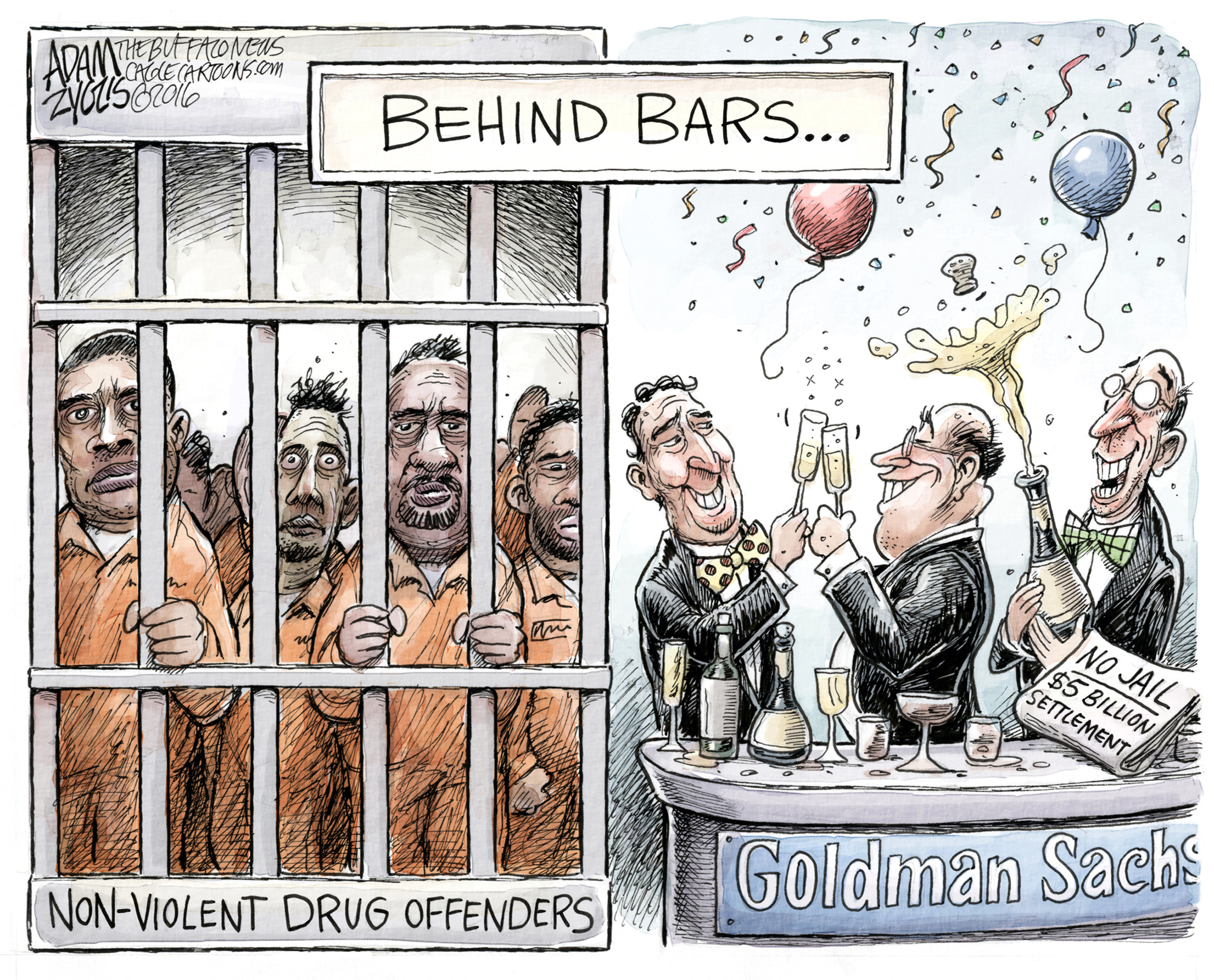criminal behind bars cartoon