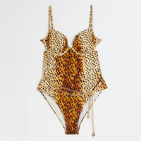 Leopard print plunge bikini - £38 at River Island