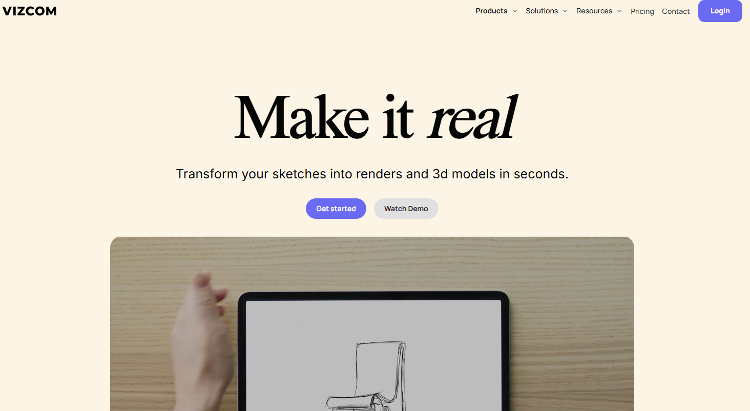 Screen grab of Vizcom ai