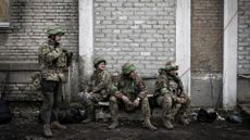 Ukrainian soldiers on the frontline in Donetsk
