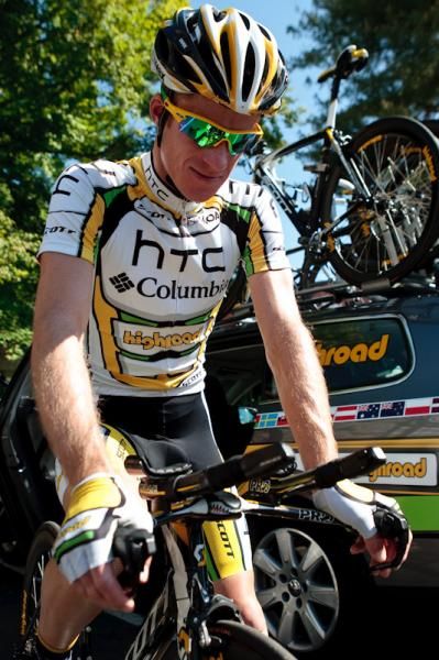 Michael Rogers (HTC - Columbia) up and ready to get on the road.
