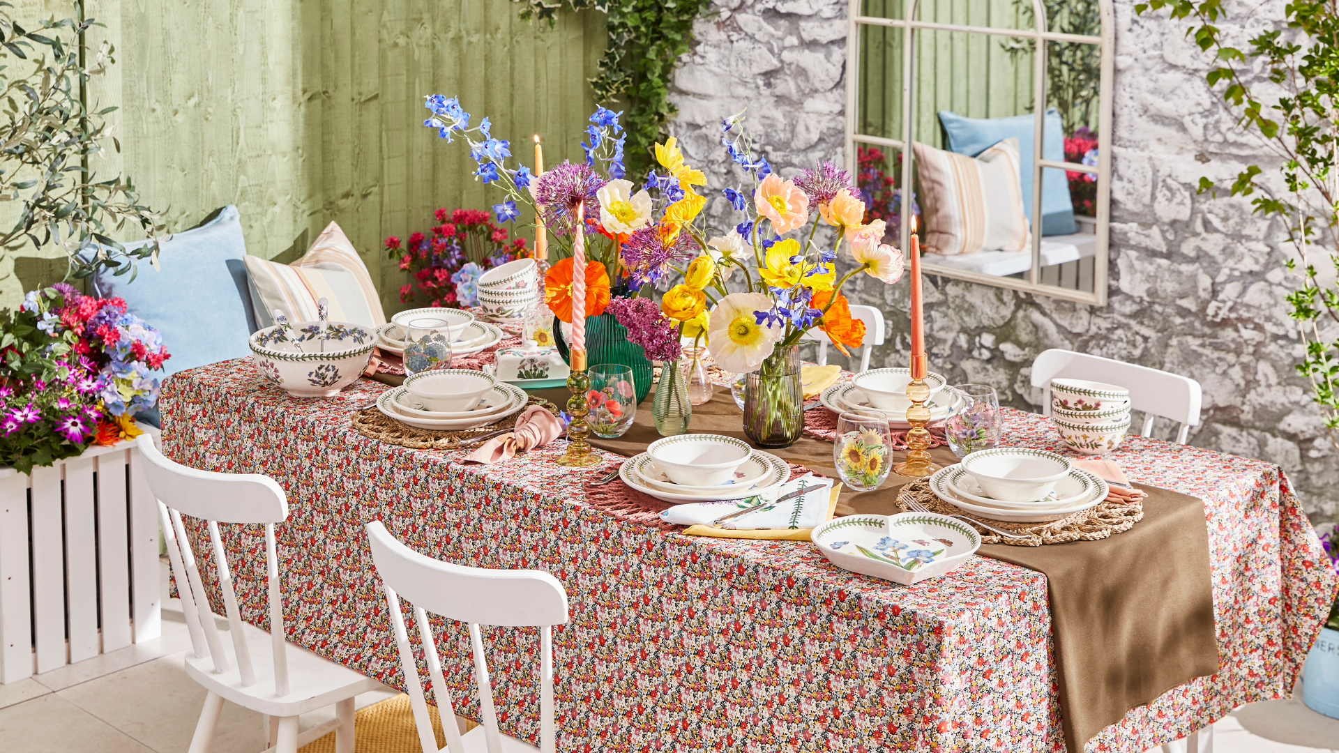 Chintzy tablescape
