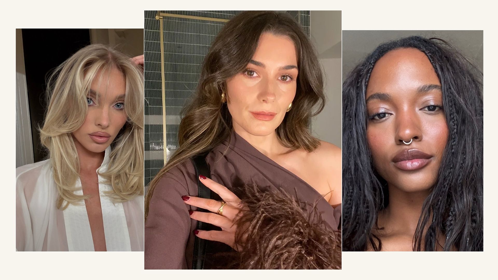 Three women taking makeup selfies with glowing skin
