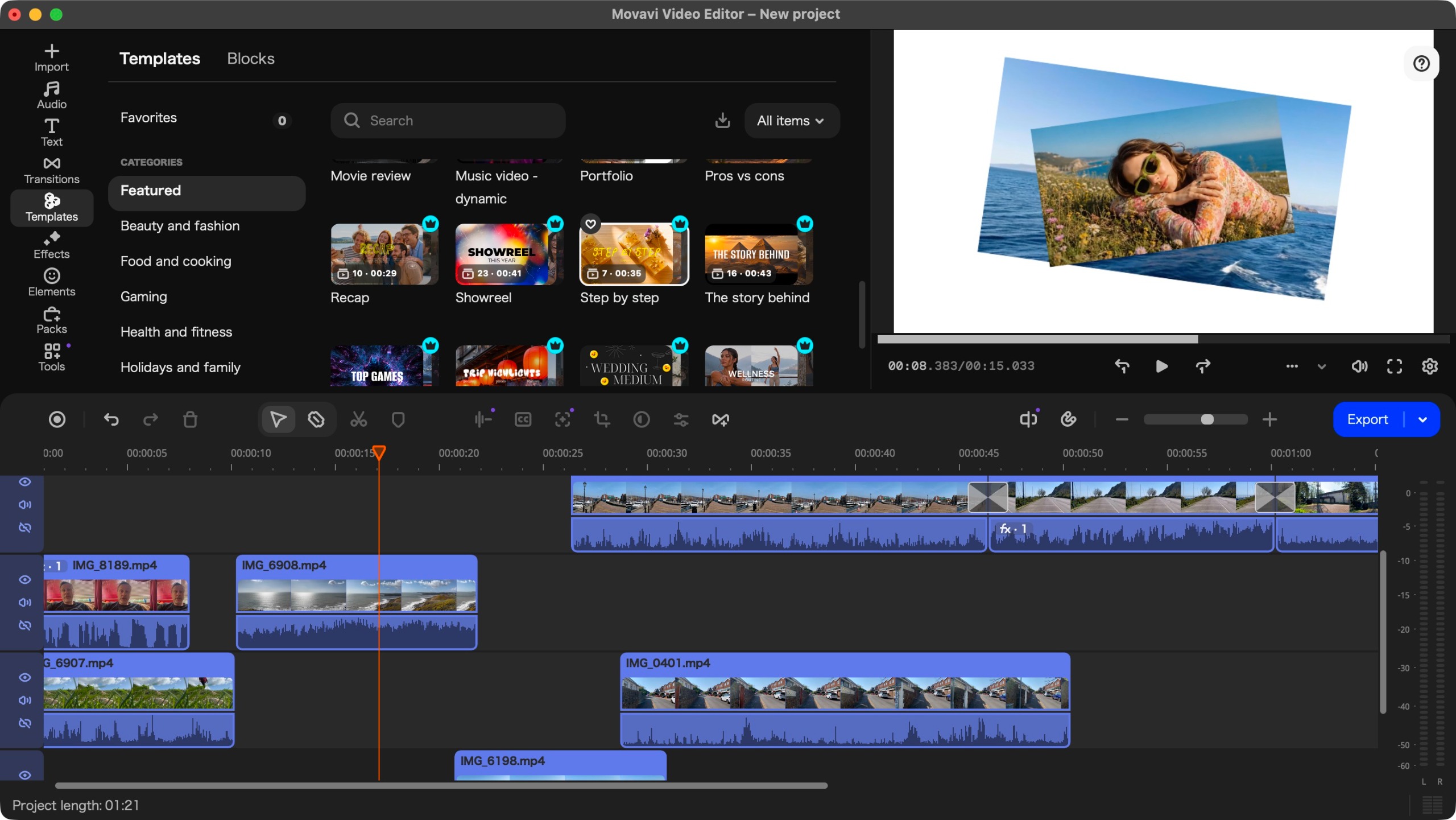 Testing out Movavi Video Editor 27 on a MacBook Pro