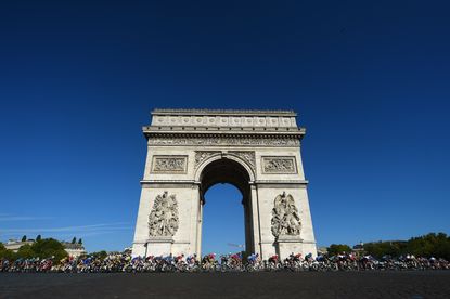 The Arc de Triomphe during the Tour de France