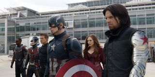 Team Captain America heroes in Captain America: Civil War