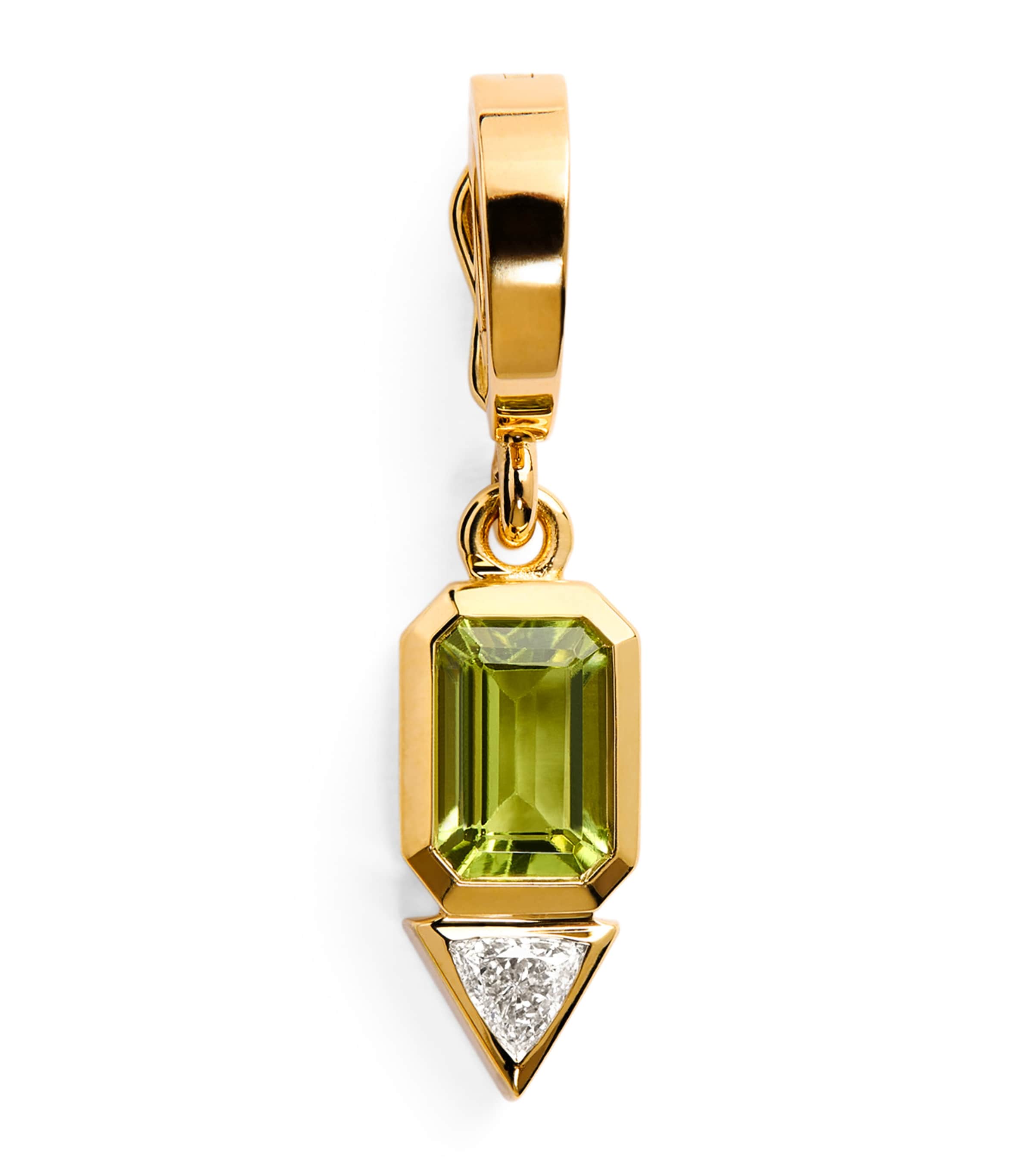 Azlee Yellow Gold, Peridot and Diamond August Charm