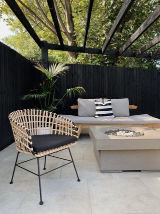 small modern outdoor patio