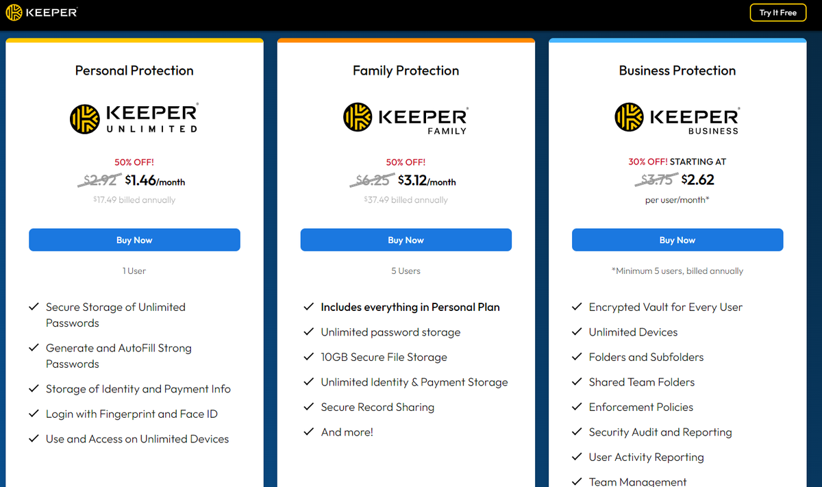 Keeper drops prices on all three plans TechRadar