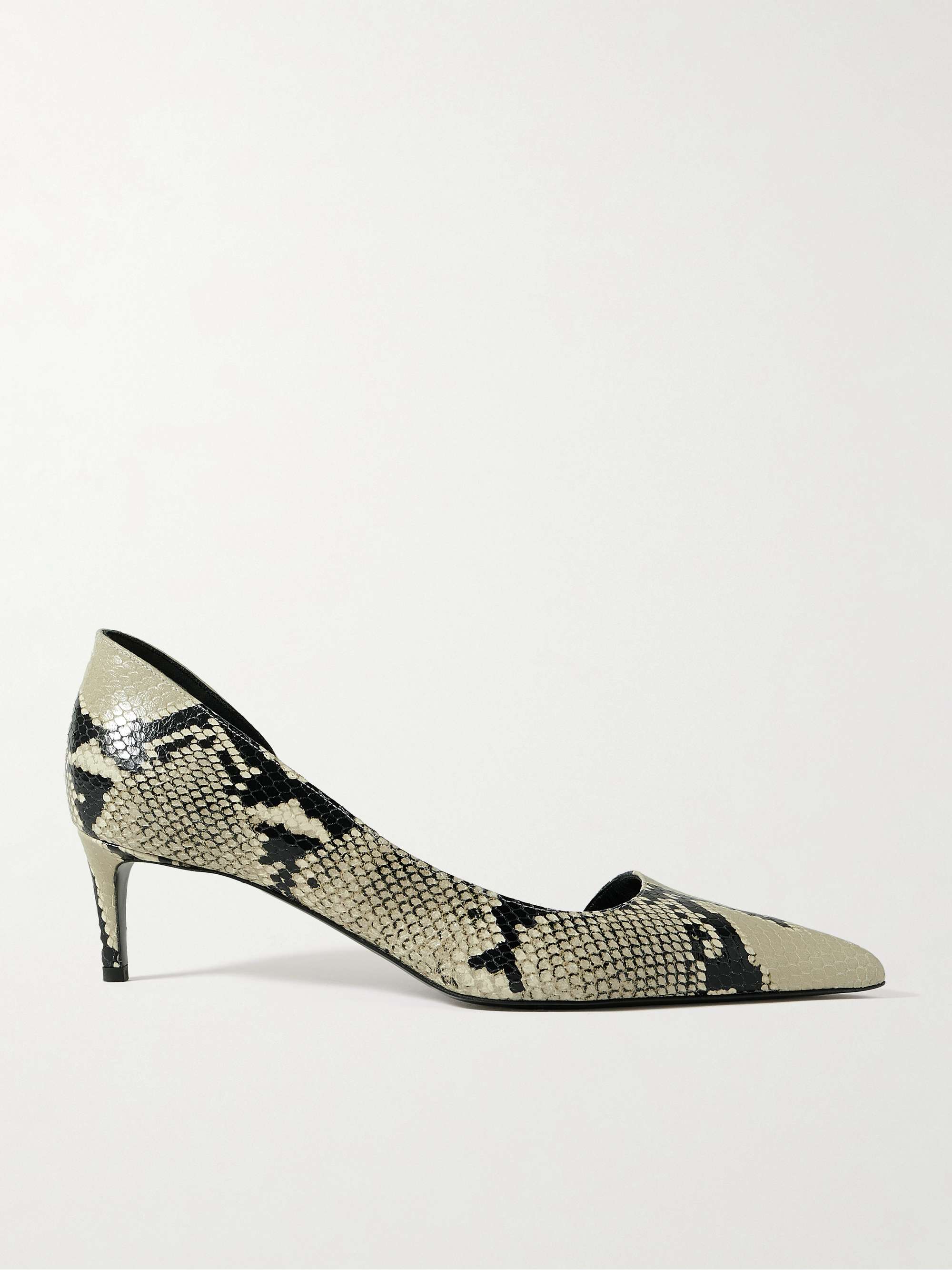 Jett Snake-Effect Leather Pumps
