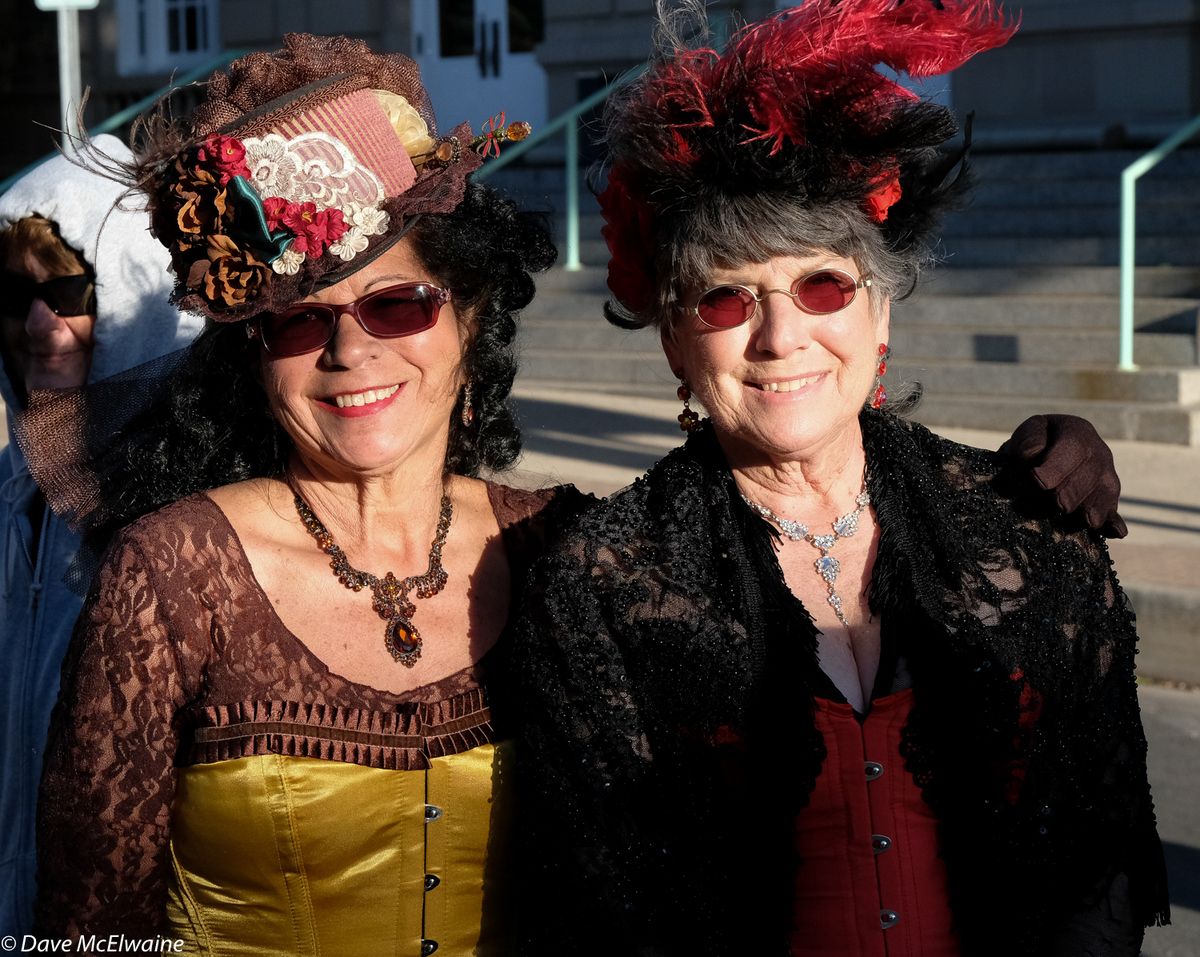 Plenty of characters in western garb were on hand for the racing