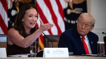 Agriculture Secretary Brooke Rollins and President Donald Trump