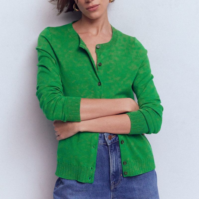 Boden, Emilia Cotton Crew Cardigan