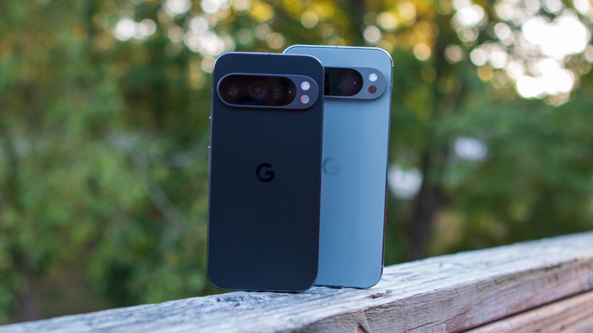 Google Pixel 9 Pro and Pixel 9 Pro XL angled view