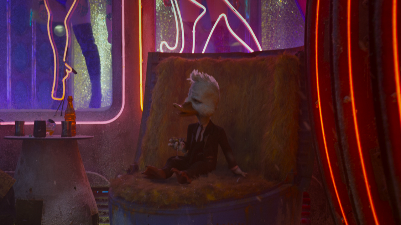 Howard The Duck in a chain in Guardians of the Galaxy Vol. 2