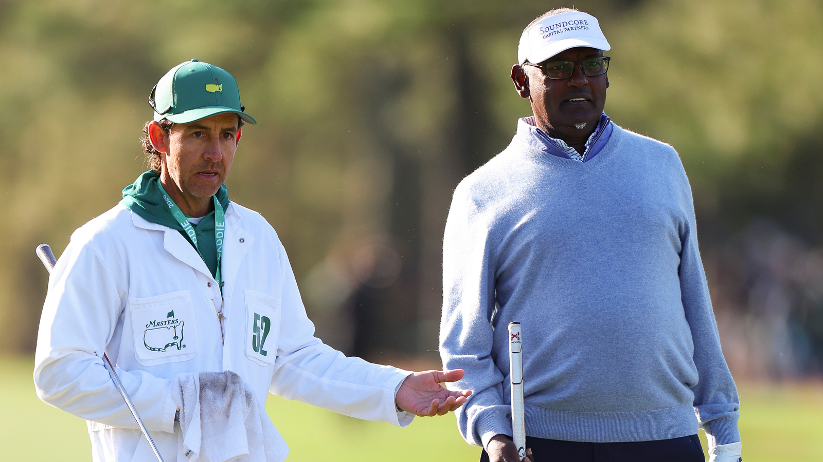 Wayne De Haas and Vijay Singh during The Masters