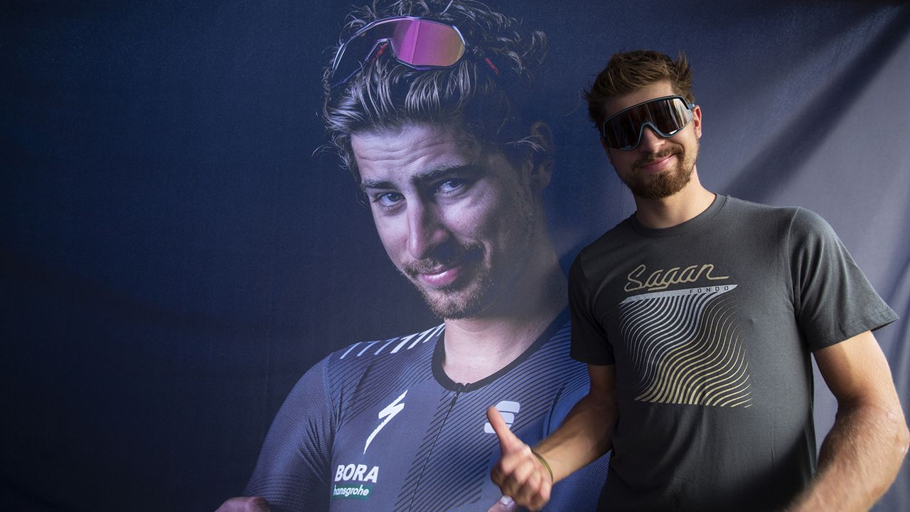Peter Sagan poses with Peter Sagan