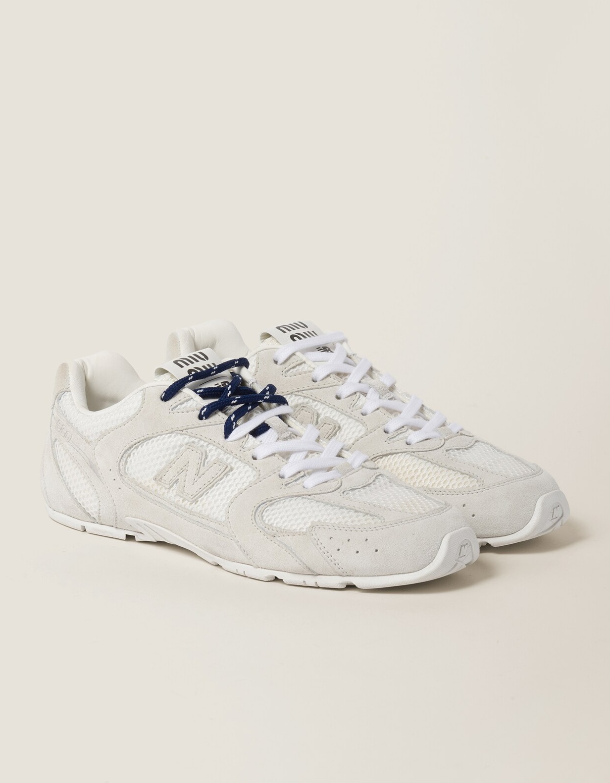 New Balance X Miu Miu , 530 SL suede and mesh sneakers