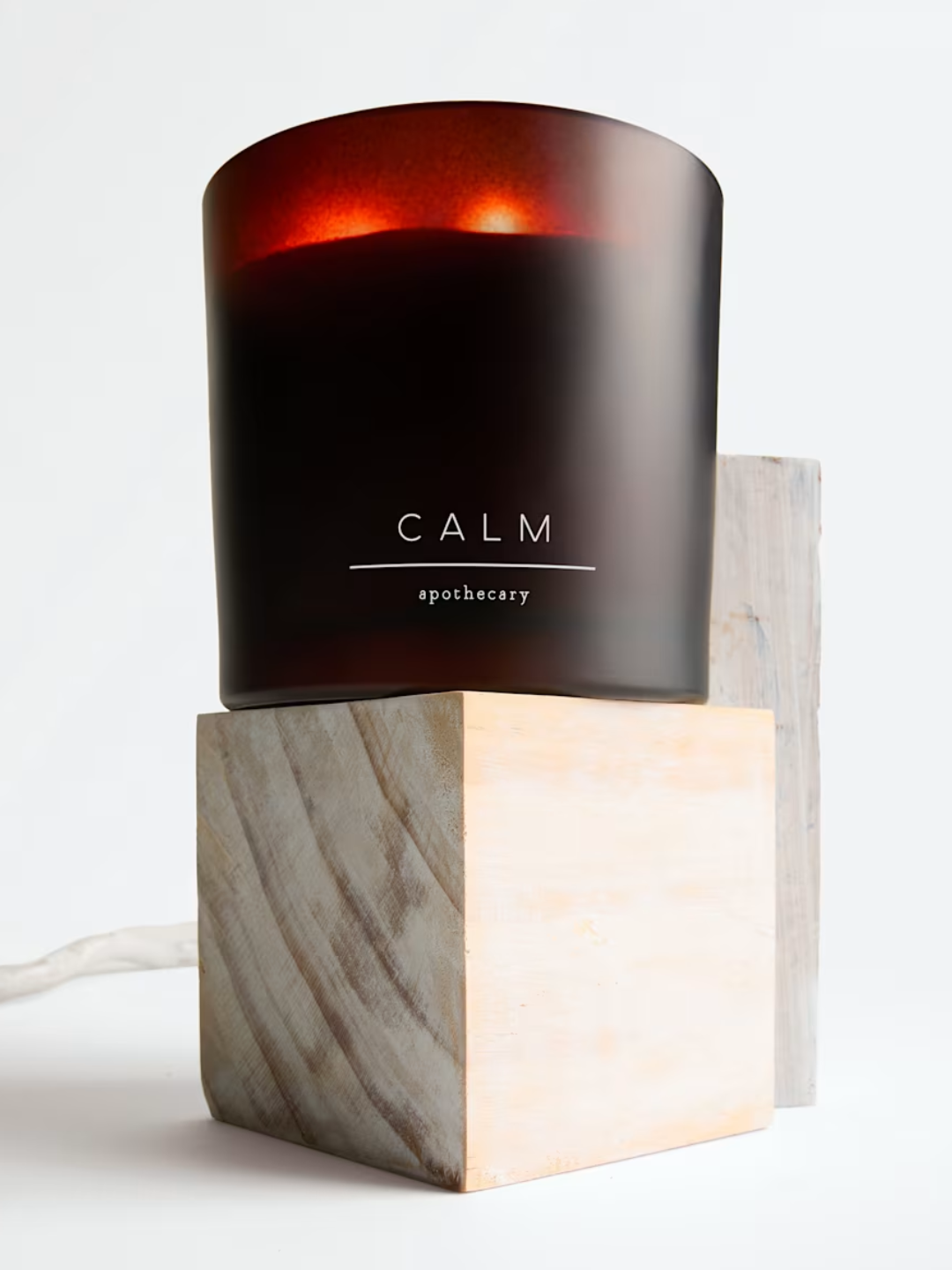 An amber glass calm csndle from M&amp;amp;S