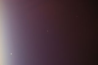 Jupiter-Moon-Venus Conjunction over Lisbon, Portugal