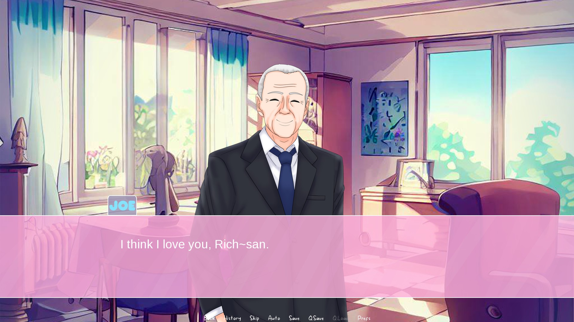 Joe Biden in a dating sim.