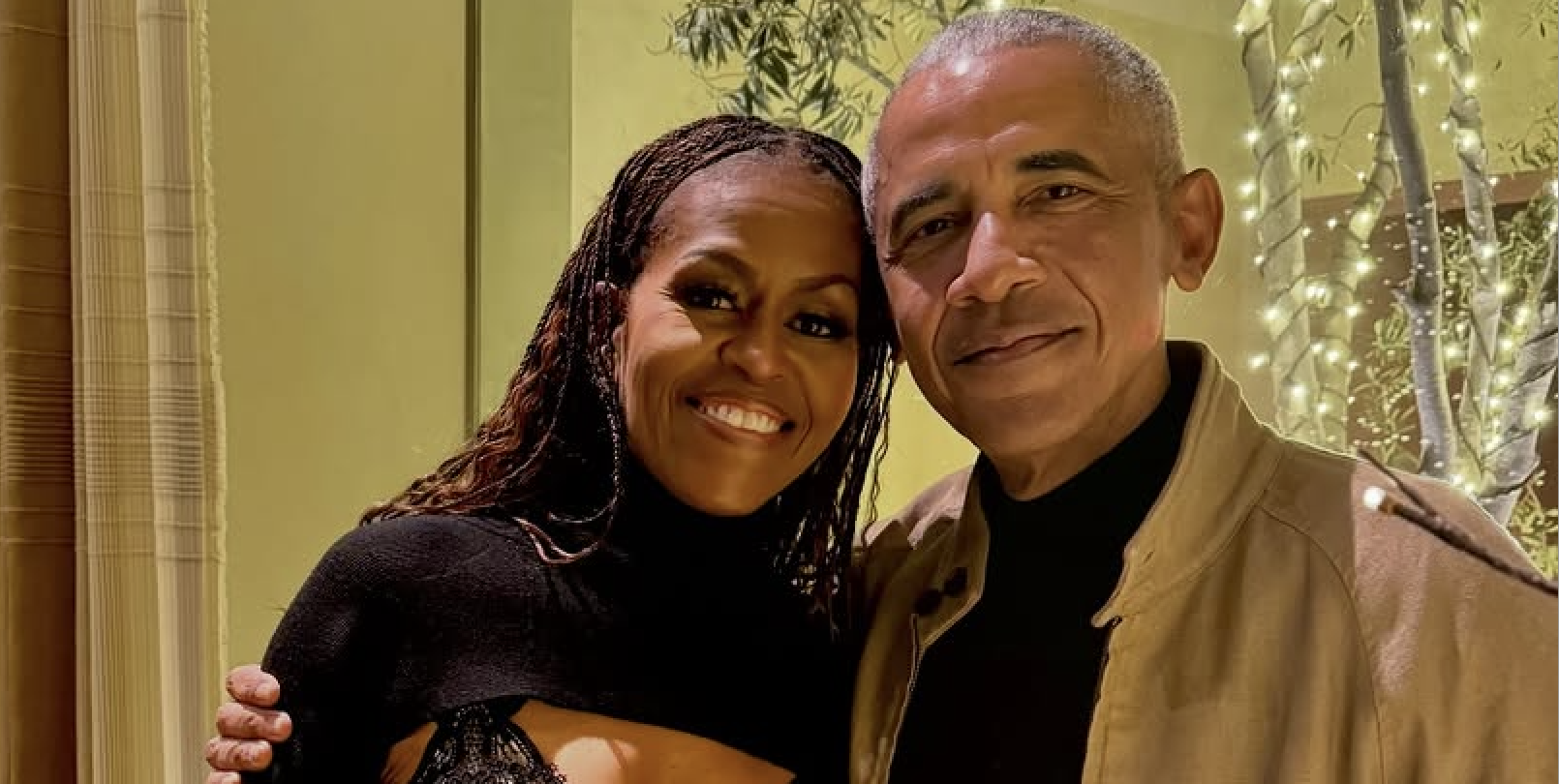 michelle obama wears archival mcqueen on christmas with a bolero sweater