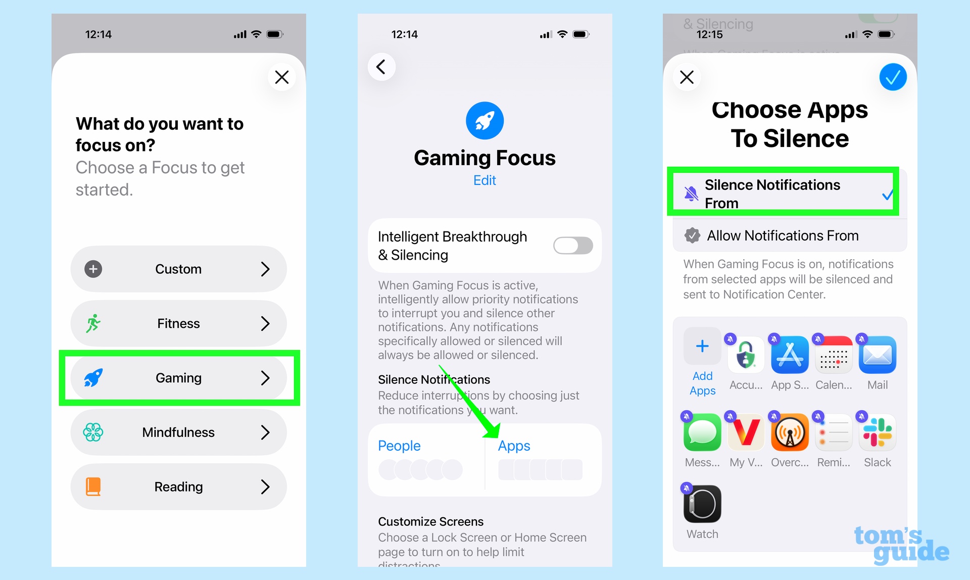 setting up a focus mode in iOS 26